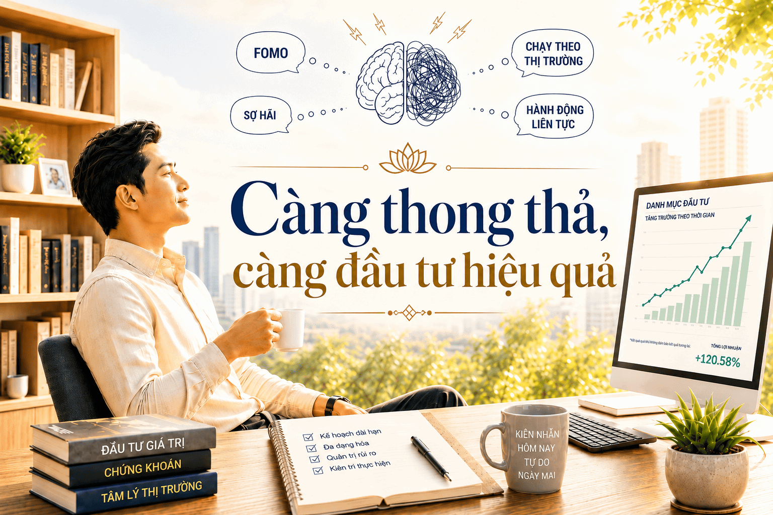 Trên thị trường, người thắng thường không phải người bận rộn nhất. Khám phá cái bẫy tâm lý "làm nhiều = giỏi" và cách rèn kiên nhẫn, kỷ luật để đầu tư đúng lúc.